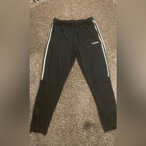 adidas Black Pants with White Stripes